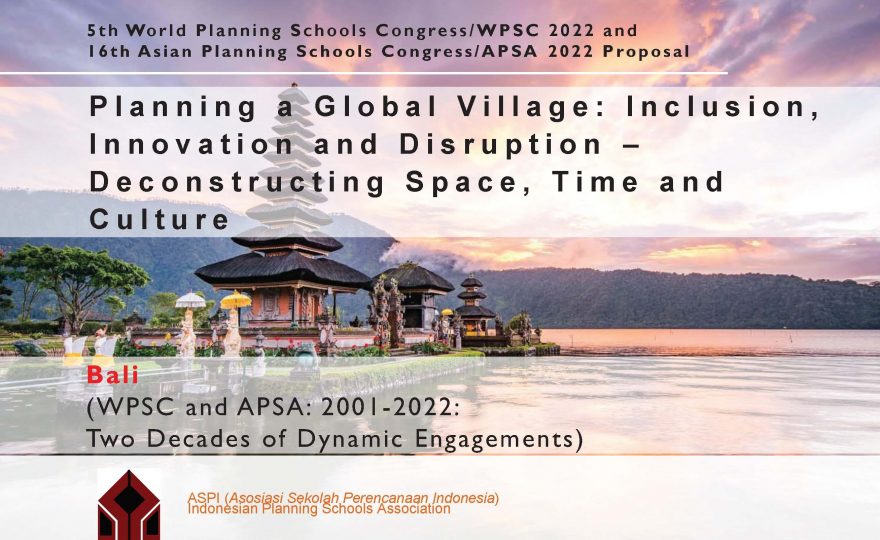 5th World Planning Schools Congress, 2022, Bali